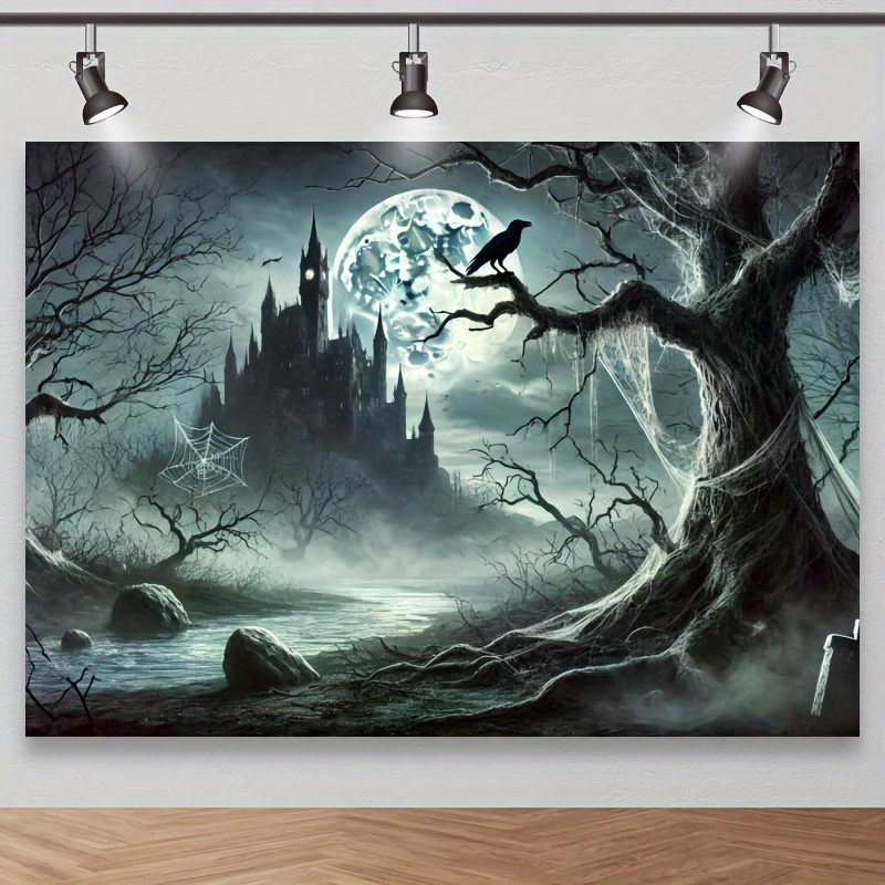 Photography Dark Cloth - Замок призраков Хэллоуин фоновая ткань с