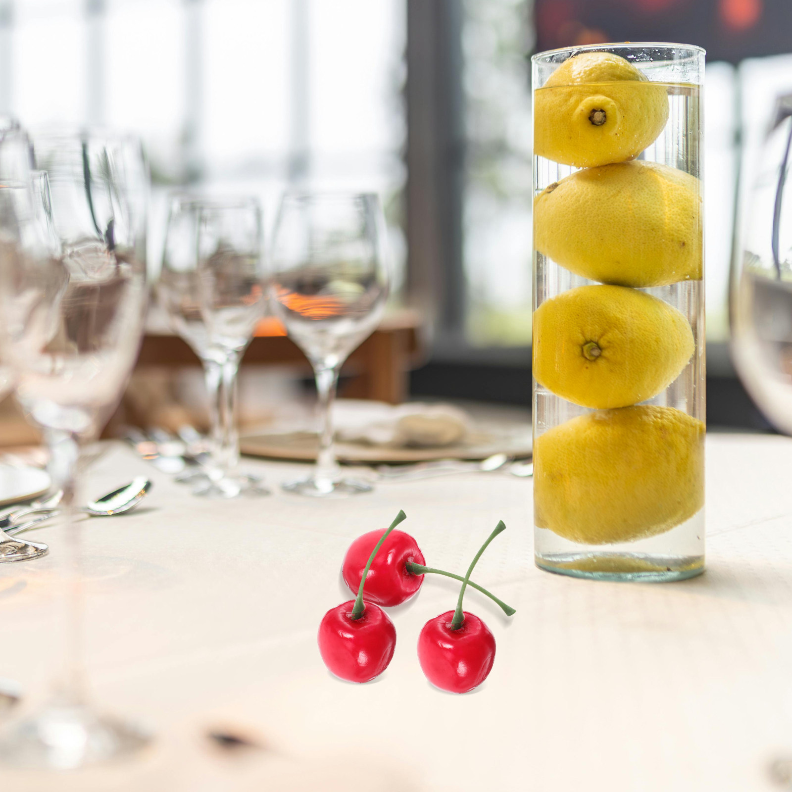 Photography Of Food - 20 шт. Искусственные вишни с плодоножками