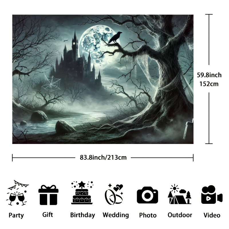 Замок призраков Хэллоуин фонов – обзор и цена Photography Dark Cloth